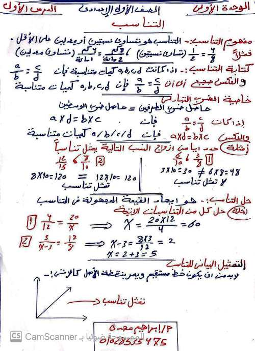 مدرس دوت كوم مراجعة لامتحان شهر اكتوبر فى الرياضيات الصف الاول الاعدادى الترم الاول أ/ ابراهيم مجدى 