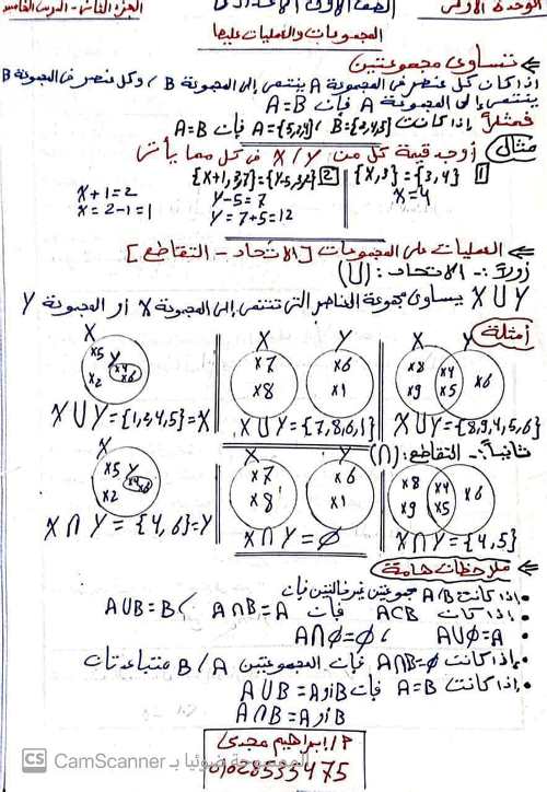 مدرس دوت كوم مراجعة لامتحان شهر اكتوبر فى الرياضيات الصف الاول الاعدادى الترم الاول أ/ ابراهيم مجدى 