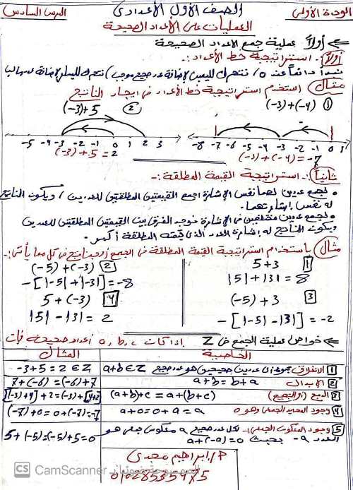 مدرس دوت كوم مراجعة لامتحان شهر اكتوبر فى الرياضيات الصف الاول الاعدادى الترم الاول أ/ ابراهيم مجدى 