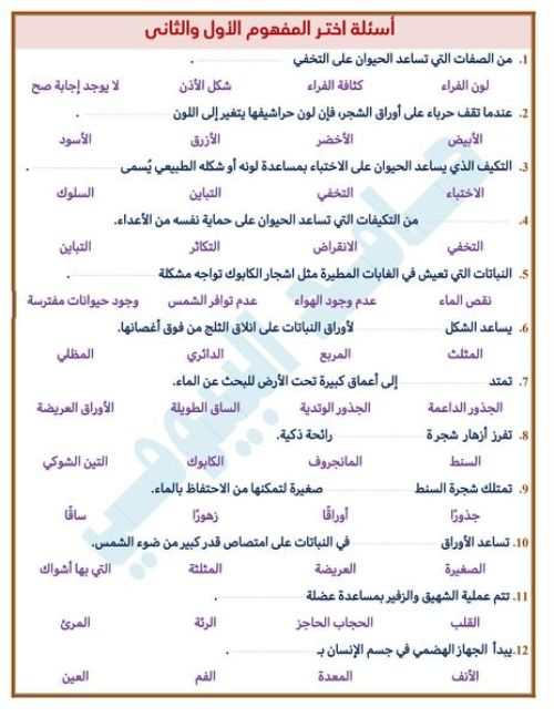 مدرس اون لاين دوت كوم  مقرر امتحانات شهر أكتوبر في العلوم الصف الرابع الابتدائي  ( الجزء الاول ) أ/ حامد البيومي مدرس دوت كوم