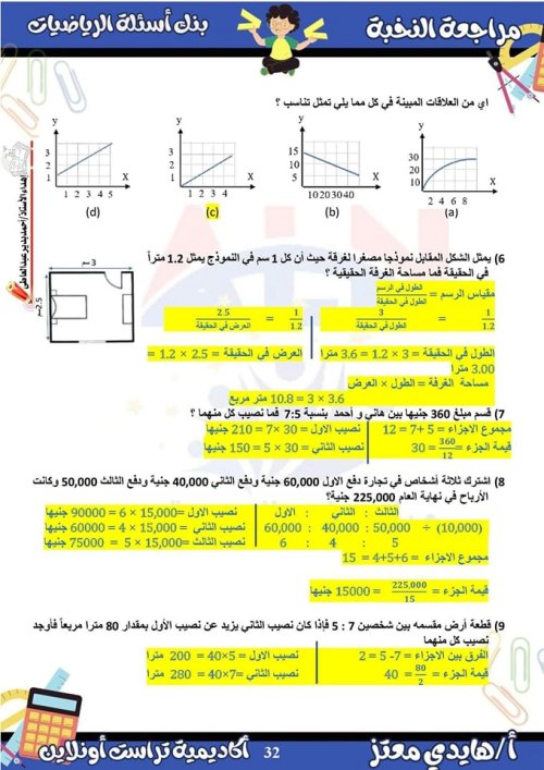 مدرس دوت كوم مراجعة الرياضيات الصف الاول الاعدادي الترم الأول ( الجزء الثانيه) م/ هايدي معتز