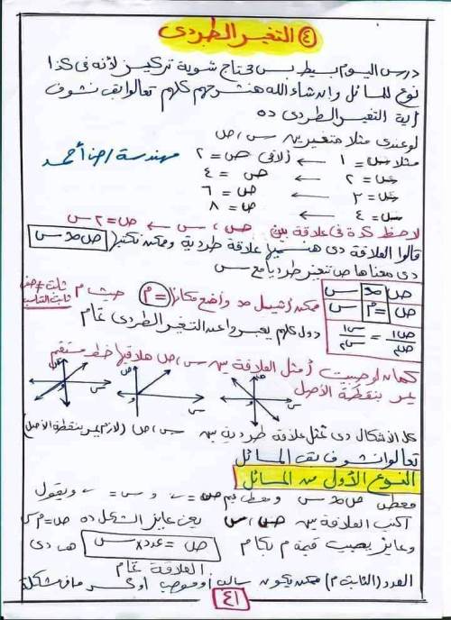 مدرس اول شيتات شرح منهج الجبر (الجزء الثانى ) للصف الثالث الإعدادي الترم الاول أ/ جنى احمد