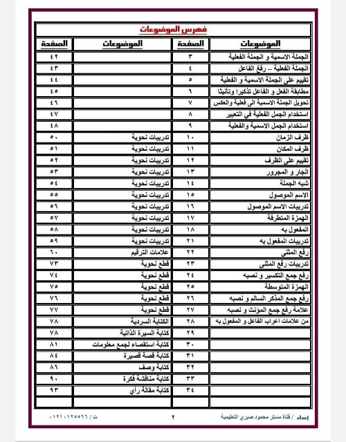 مدرس دوت كوم مذكره في اللغة العربية  الصف الخامس الابتدائي الفصل الدراسي الأول 