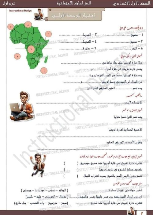 مدرس دوت كوم اختبارات دراسات لشهر نوفمبر للصف الاول الاعدادي 