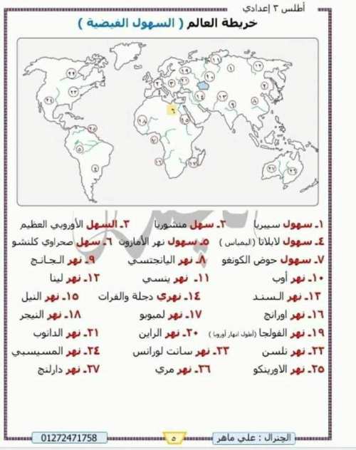 مدرس دوت كوم خرائط في الدراسات الصف الثالث الإعدادي  أ/ علي ماهر