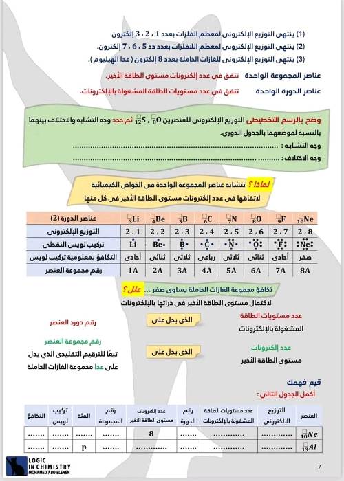 مدرس اول مذكره علوم  الصف الأول الإعدادي الترم الأول 