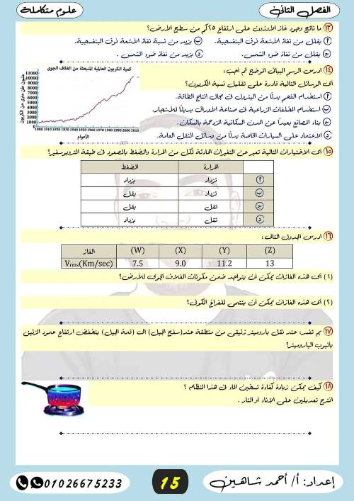 مدرس دوت كوم مذكره علوم متكاملة للصف الاول الثانوي أ/ أحمد شاهين الهلالى 