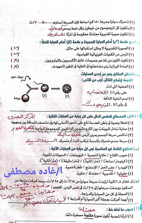 مدرس اول مذكره في العلوم الصف الثالث الإعدادي ترم أول ( الجزء الثاني ) أ/ غادة مصطفي