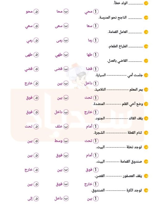 مدرس اول مراجعة شهر نوڤمــبر فى اللغة العربية (الجزء الاول) الصف الثالث الابتدائى الترم الاول 