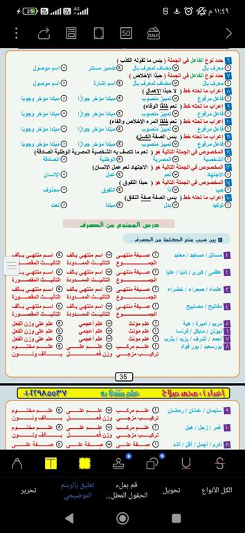 مدرس اول  مراجعة المنهج كاملا لغة عربية للصف الثالث الإعدادي أ/ محمد صلاح