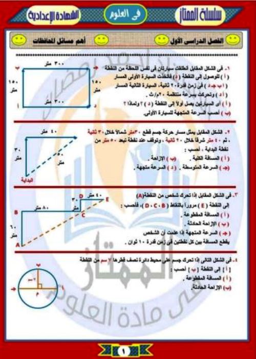 مدرس دوت كوم اهم مسائل المحافظات فى مادة العلوم الصف الثالث الاعدادى الترم الاول أ/ احمد رمضان