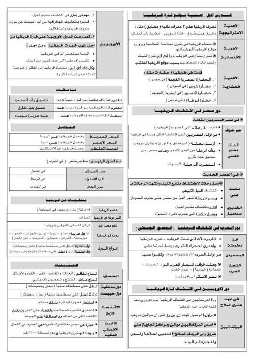 معلم خبير مذكره في الراسات الاجتماعيه الصف الاول الاعدادي الترم الاول 