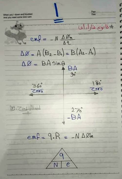 مذكرتى ملخص الباب التالت فيزياء الصف الثالث الثانوى أ/ زياد احمد 