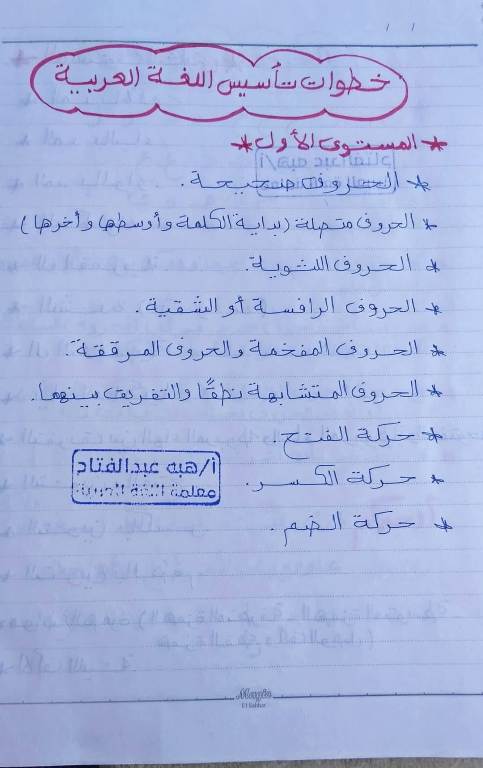 مذكرتى شيتات في خطوات تاسيس  من الصفر للمرحله  كي جي 1 كي جي 2 اولى ابتدائي لحد تالته ابتدائي 