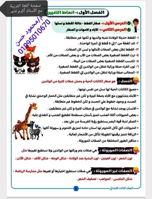 معلم خبير مذكرة فى مادة اكتشف من الفصل الأول حتى الفصل الرابع الصف الثالث الابتدائي الترم الثانى أ/ محمود حسن ، أ/ اكرم منير